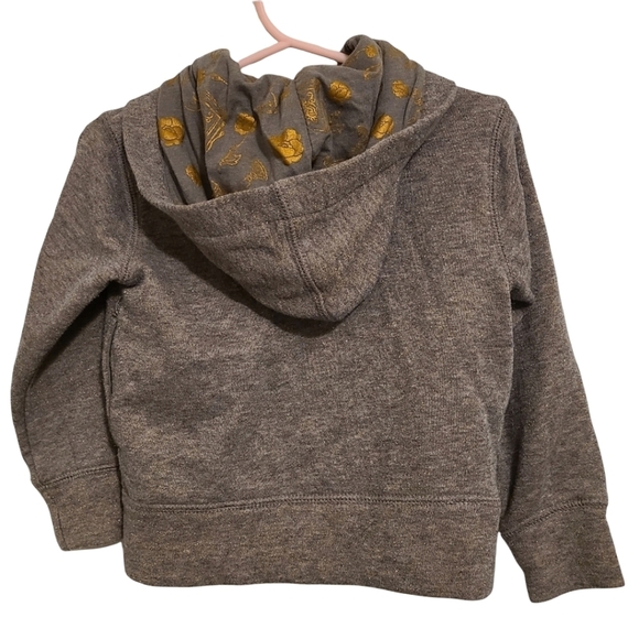 Genuine Disney Girls Gray Belle Zip Up Hoodie Sweater - Picture 4 of 5